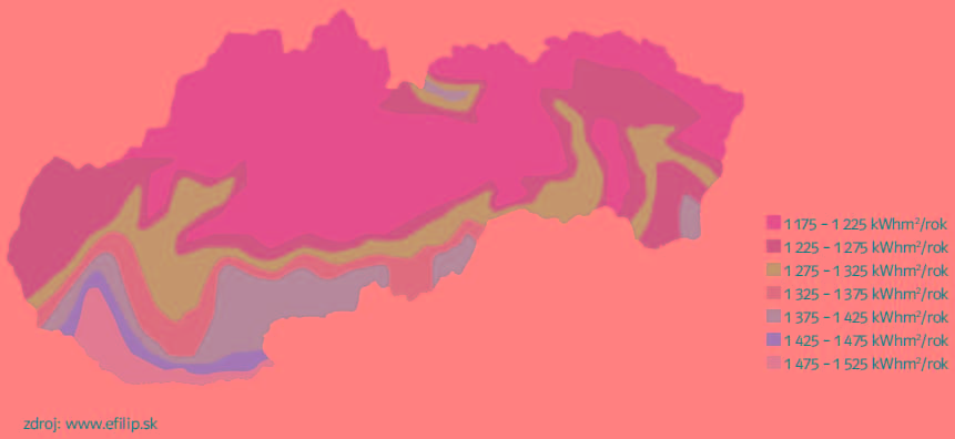 Solárna mapa Slovenska
