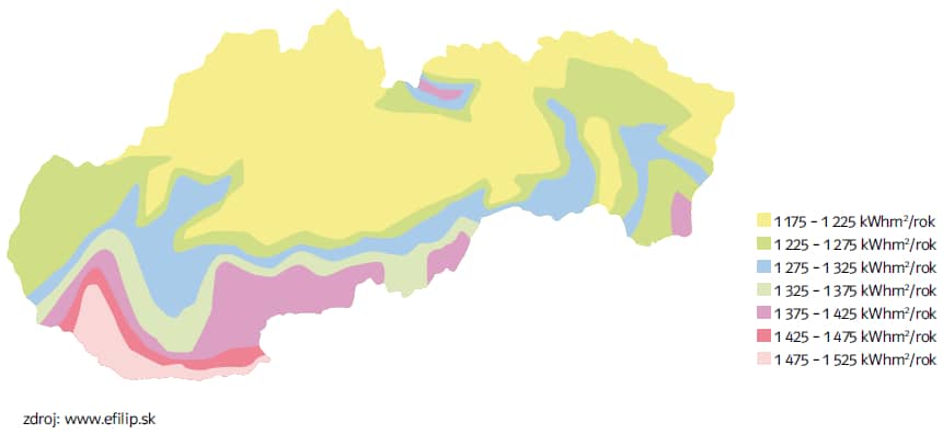 Solárna mapa Slovenska