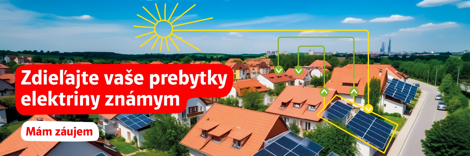 Zdieľajte vaše prebytky elektriny známym
