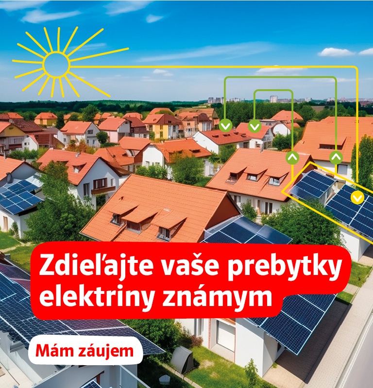 Zdieľajte vaše prebytky elektriny známym