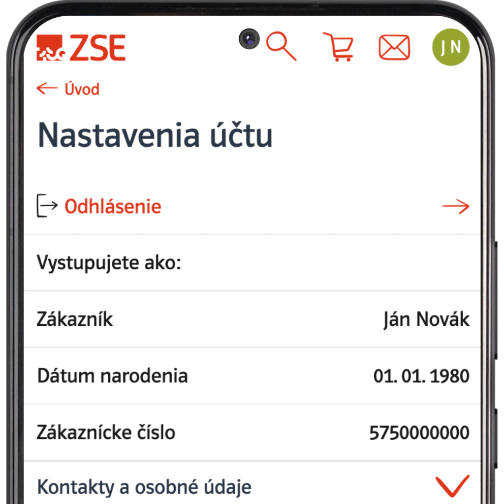 Nastavenia účtu