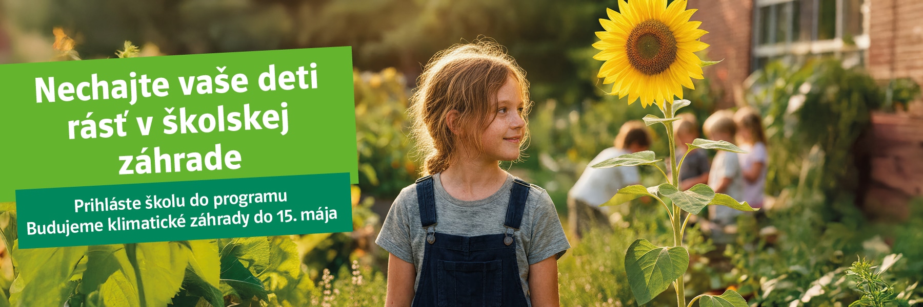 Nechajte vaše deti rásť v školskej záhrade. Prihláste školu do programu Budujeme klimatické záhrady do 15. mája. Garantom a realizátorom projektu je Ekocentrum SOSNA