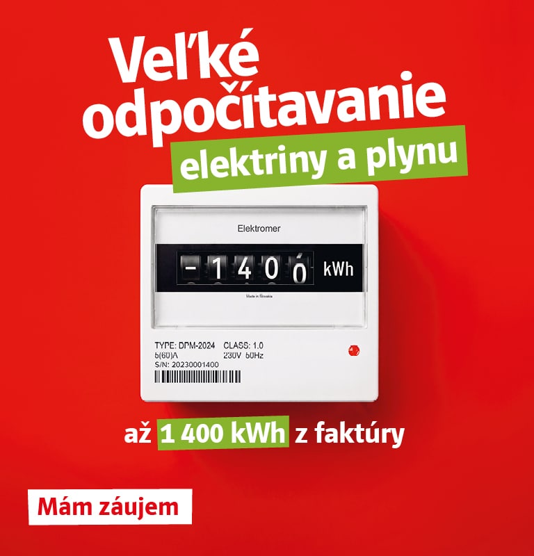 Veľké odpočítavanie elektriny a plynu až 1 400 kWh z faktúry. Mám záujem