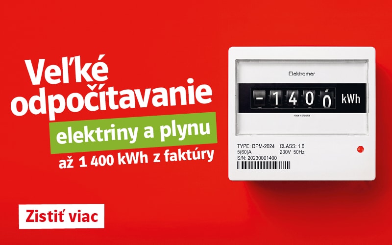Veľké odpočítavanie elektriny a plynu až 1 400 kWh z faktúry. Zistiť viac